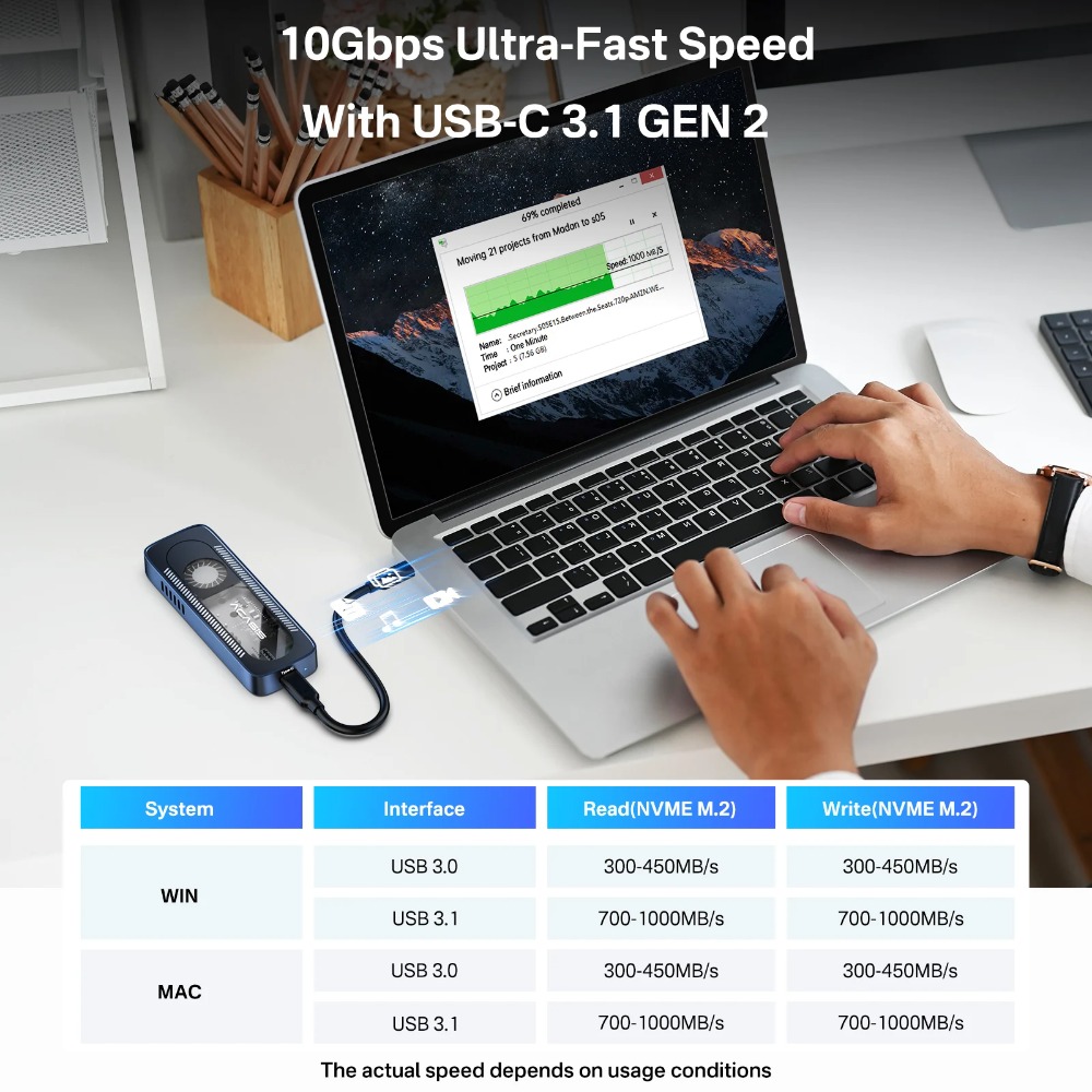 علبة ACASIS 10Gbps M.2 NVME SS - مراجعة 8Tb M2 Nvme Ssd وسعره